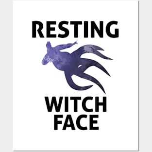 Resting Witch Face Inspired Silhouette Posters and Art